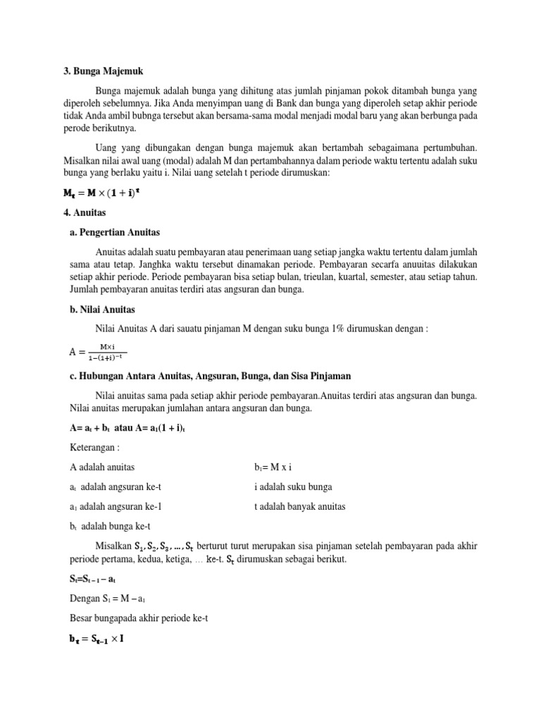 Materi Bunga Majemuk Dan Anuitas Pdf