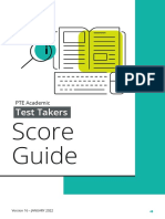PTE Academic Score Guide For Test Takers - Jan 2022 V2 PDF