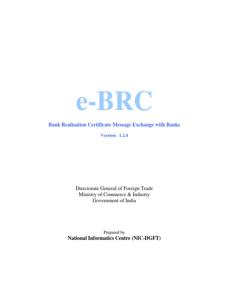 e-BRC Process and Guidelines for Banks | PDF | Filename | Xml