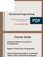 Structured Programming: Dr. Ahmed Sherif Zekri