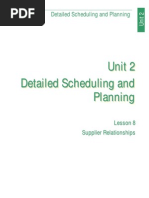 Detailed Scheduling and Planning (Lesson 8)