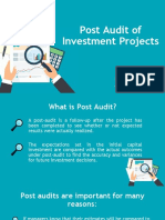 Post Audit of Investment Projects Review