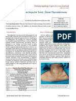 Safe and Optimum Steps For Total / Hemi Thyroidectomy: Otolaryngology Open Access Journal