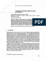 Thermal Analysis of Metal Hydrazinocarboxylate Derivatives