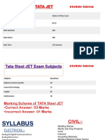 TATA JET Exam Pattern and Syllabus