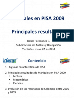 Presentacion Resultados comparados de Manizales en PISA 2009