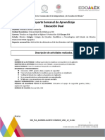 Reporte Semanal de Aprendizaje Educación Dual