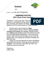 Amended - Cross Country Reminder 2011