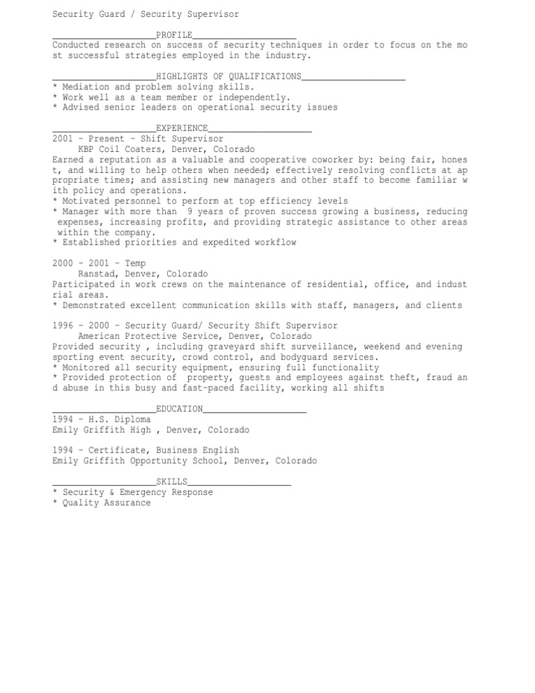 Sercurity Guard | PDF