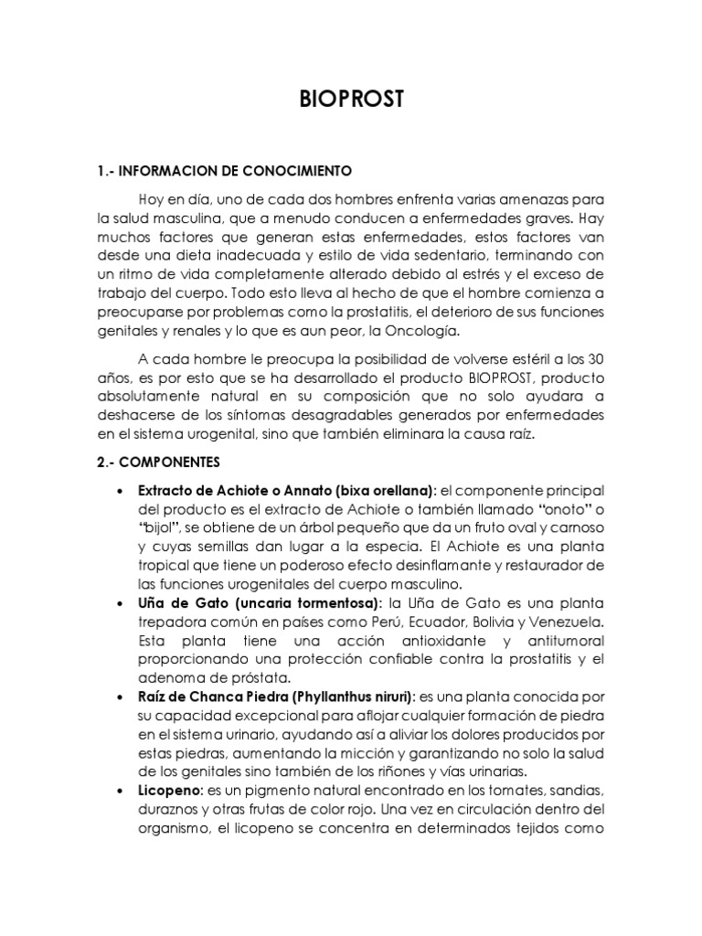 BIOPROST PDF Cancer de prostata Antioxidante