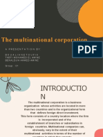 The Multinational Corporation