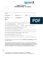 Hdee TTC Early Registration Form - LC Teacher