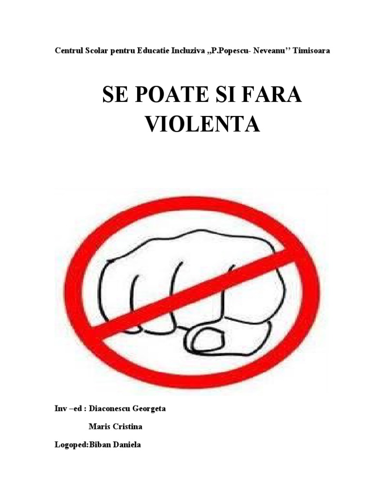 Se Poate Si Fara Violenta | PDF