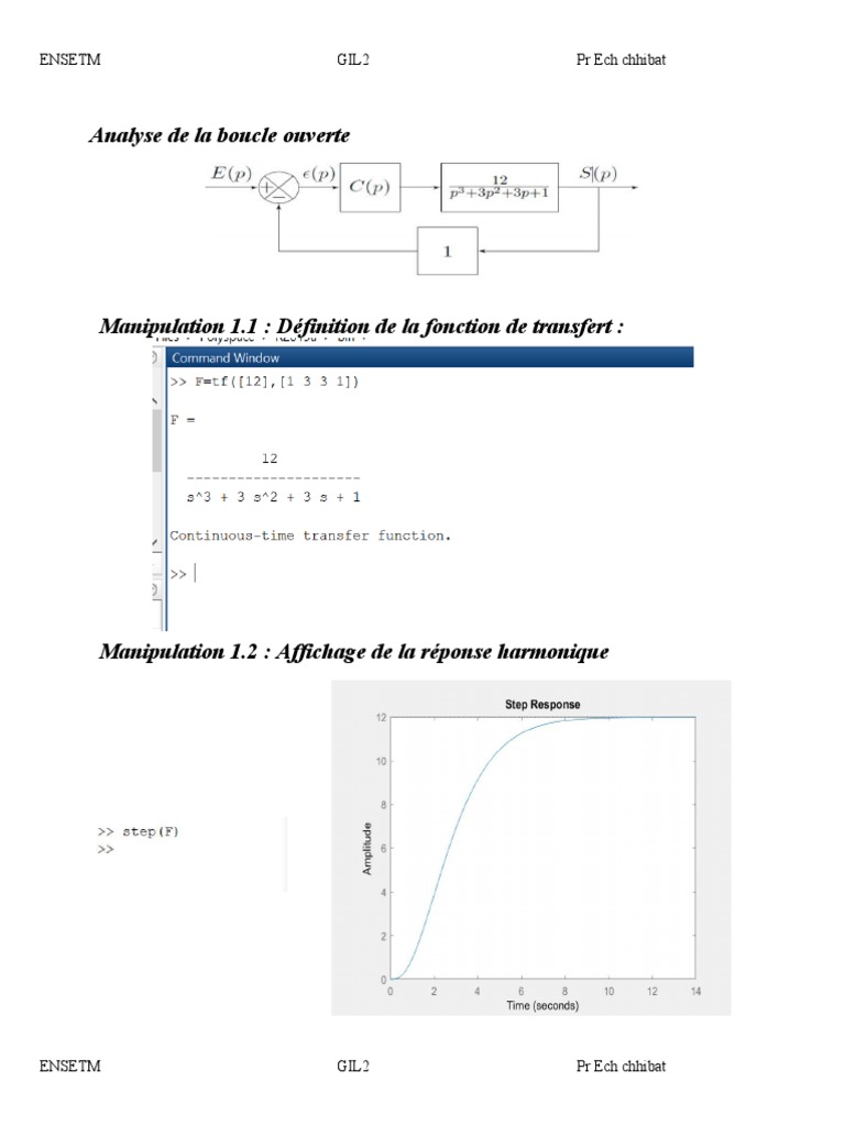 TP Automatique | PDF