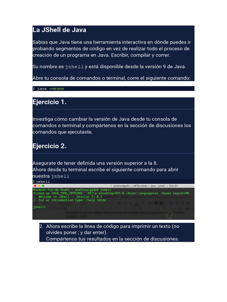 3x09 La JShell de Java | PDF