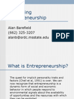 Facilitating Entrepreneurship: Alan Barefield (662) 325-3207 Alanb@srdc - Msstate.edu