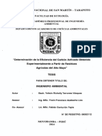 Determinación de La Eficiencia Del Carbón Activado Obtenido