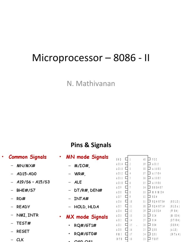8086 Microprocessor Signals & Interfacing | PDF | Computer Hardware ...