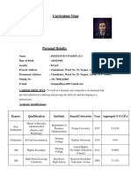 CV Template for Finance Professional
