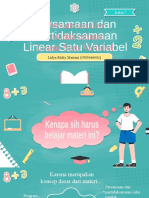 Persamaan Dan Pertidaksamaan Linear Satu Variabel - Lidya Rizky Mariani - 1905046002 - A 2019