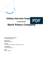 Mark Peters Company: Safety Harness Inspection