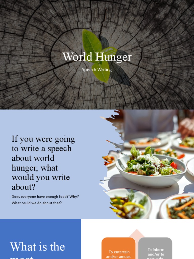 Effective Speech Writing on World Hunger | PDF | Speech | Cognitive Science