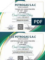 Certificados de Capacitación Cesar Urbina