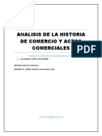 Analisis de La Historia de Comercio y Actos Comerciales