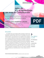 Las Tecnologías de Información y El Aprendizaje Del Área de Comunicación