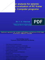 Push-Over Analysis For Seismic Performance Evaluation of RC Frame Structures. Computer Programs