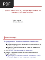 CSE243: Introduction To Computer Architecture and Hardware/Software Interface