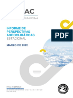 Perspectiva Agroclimática Estacional - Marzo 2022.
