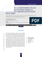 Entrevista A Juan Manuel Rojas. Formación Cultural Desde La Carrera de Comunicación Social en El Perú