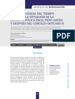 "En La Búsqueda Del Tiempo Perdido": La Situación de La Mujer Católica en El Perú Antes y Después Del Concilio Vaticano Ii