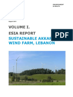 Esia Report: Sustainable Akkar Wind Farm, Lebanon