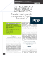 Impacto financiero en la gestión de residuos en Colgate-Palmolive S.A.