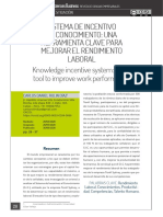 Sistema de Incentivo Al Conocimiento: Una Herramienta Clave para Mejorar El Rendimiento Laboral