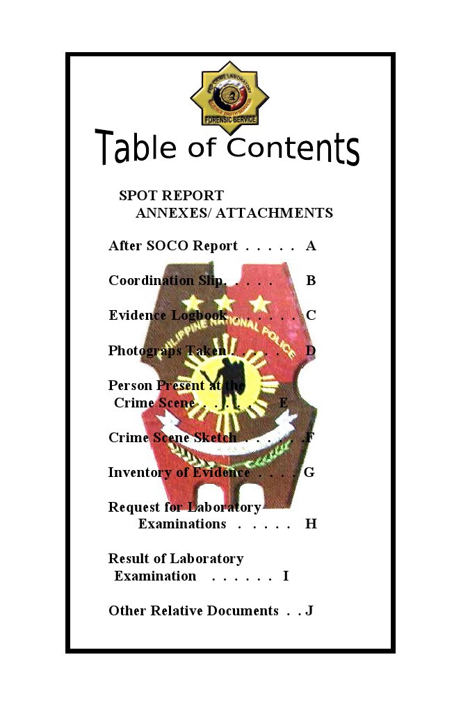 SOCO Investigation Report Summary | PDF