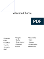 Values To Choose