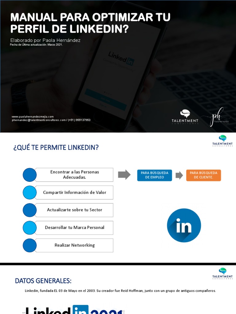 Optimiza tu Perfil de LinkedIn Efectivamente | PDF | Mercado (economía ...