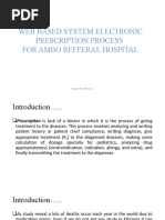 Web Based System Electronic Prescription Process For Ambo Refferal Hospital