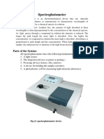 Spectrophotometer: Parts of The System