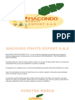 Presentacion Macondo Fruits Export S.A.S.