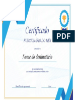 Certificado Modelo Funcionario Do Mes