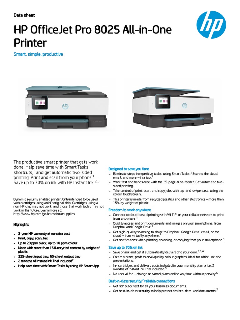 HP Officejet Pro 8025 All In One HP Officejet Pro 8025 All In One