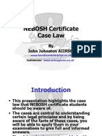 NEBOSH Certificate Case Law