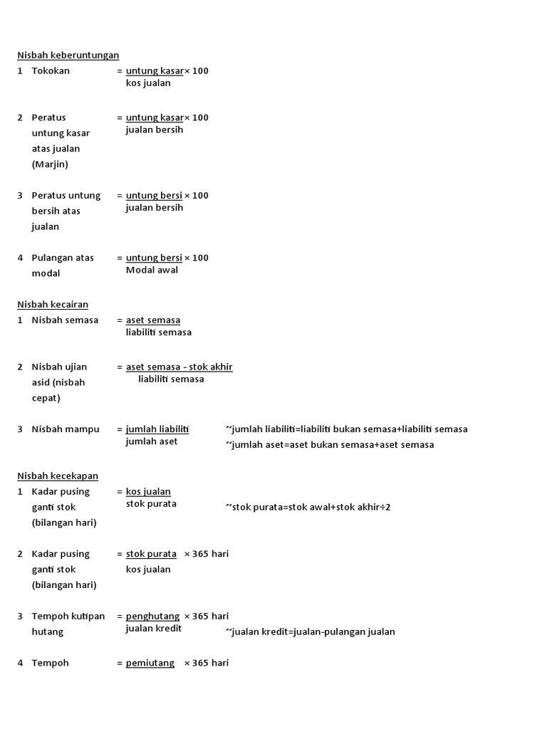 Prinsip Perakaunan Nisbah Pdf