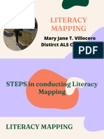 Literacy Mapping: Mary Jane T. Villocero Distirct ALS Coordinator