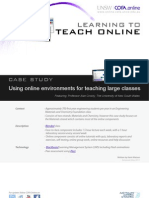 Using online environments for teaching large classes - Case study