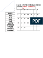 Calendario Orientacion
